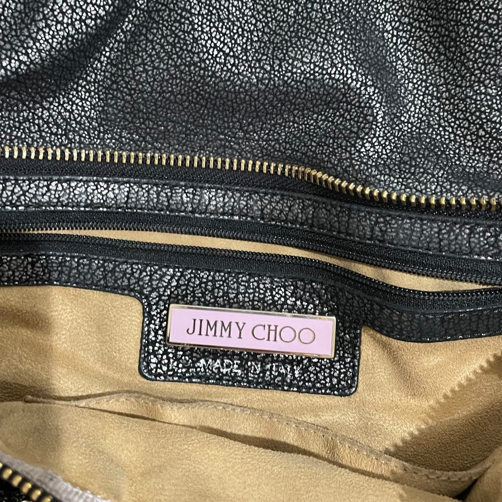 Jimmy Choo Small Blythe Black Leather Shoulder Bag - Picture 8 of 14